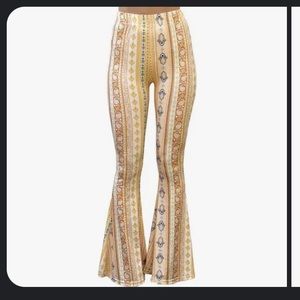 Daisy Del Sol High Waist Gypsy Palazzo 70s Bell Bottom Flare Pants Women's XS
